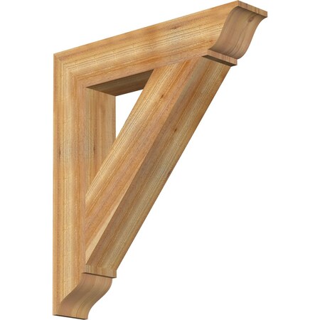 Ekena Millwork Traditional Traditional Rough Sawn Bracket, Western Red Cedar, 6"W x 32"D x 36"H BKT06X32X36TRA01RWR